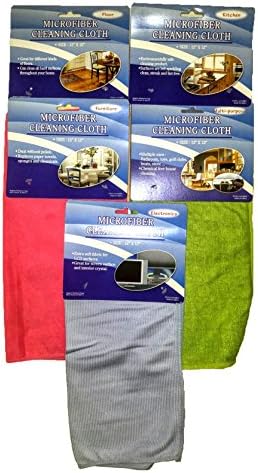 Корпоративна набор от Black Duck от 5 кърпи / Кърпички за почистване от микрофибър (12 x 12) с Ярки цветове, специално предназначени за кухни, мебели, пол, електроника и многофункционални (5)