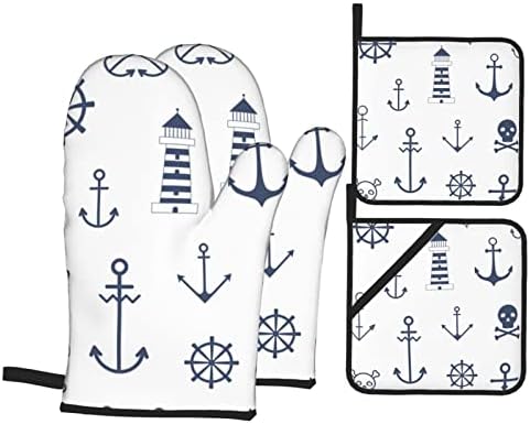 Комплекти топлоустойчива Прихваток и Прихваткодержателей с Морска Символиката на Военно-морския флот