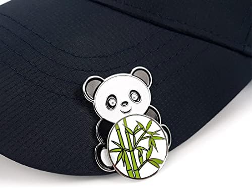 Маркер за топки за голф Stronger Panda - Забавен клип за шапки с магнитни подвижни шариковыми маркери, подарък за голф, за мъже И жени, Лесно се прикрепва към капачка за голф, аксесоари премиум-клас