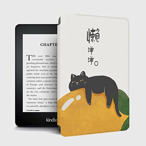 Калъф за изцяло новия Kindle Paperwhite (10-то поколение, випуск 2018 г.) - Лек калъф от искусственнойкожи премиум-клас с функция за автоматично преминаване в режим на готовност за Kindle Paperwhite - Lazy cat