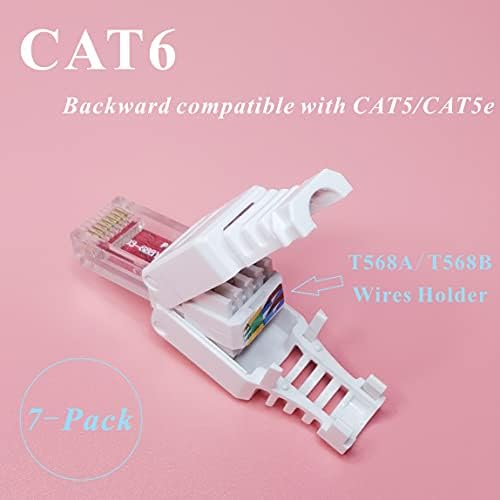 Конектори RJ45 без инструменти за UTP CAT6/CAT5e / CAT5, штекерные конектори Ethernet кабел пробивного тип, просто изграждането на мрежата със собствените си ръце, без машата за свързване към Интернет RJ 45 за 23awg-26awg,