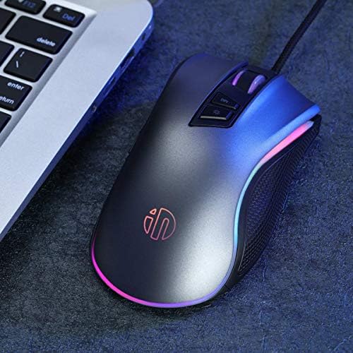 OptiCase RGB Light Ергономична Детска Мишка Жични за Преносим компютър PC Mac USB, Стръмни Led Оптични Геймерские на Мишката