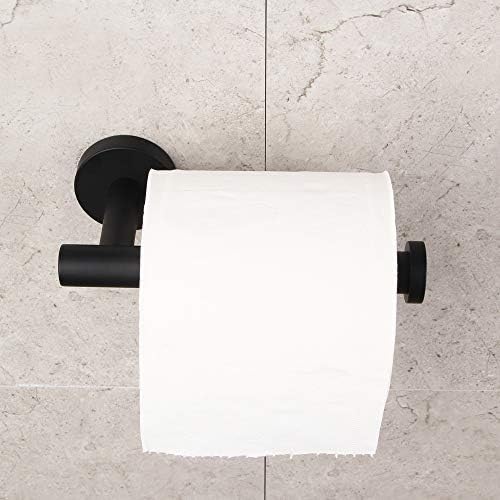 Държач за тоалетна хартия GERZ за баня SUS 304 от неръждаема стомана, матиран черен стойка за ролка цигарена хартия, монтиране на стена