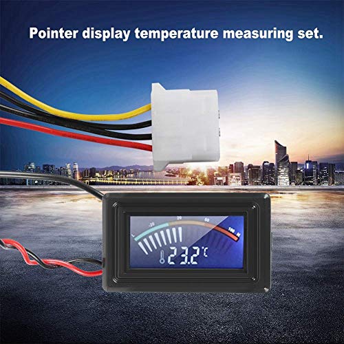 ASHATA PC Система за Водно Охлаждане на Показалеца Дисплей Термометър за Измерване на Температурата, LCD дисплей, Цифров Указател Термометър Водно Охлаждане Индикатор ?