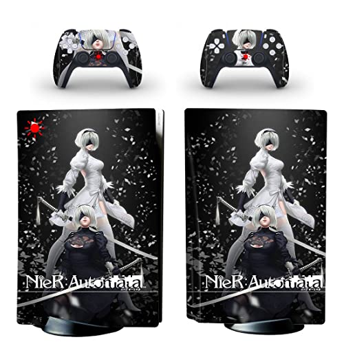 Детска Стикер Nier 2B № 2,9 YoRHa Automatanh за PS4 или PS5 за конзолата PlayStation 4 или 5 и 2 контролери Vinyl Стикер V12967