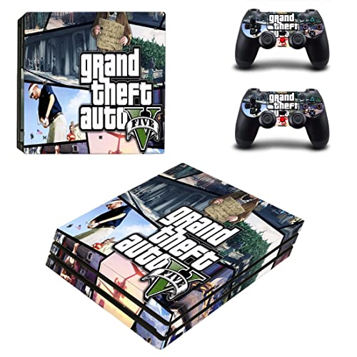 За PS4 PRO - Играта Grand GTA Theft And Auto Стикер на кожата PS4 или PS5 За конзолата PlayStation 4 или 5 и контролери Vinyl Стикер DUC-5580