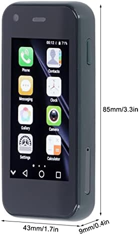 Мини-малко смартфон 3G, Отключени мобилен телефон с две СИМ-карти, 1 GB RAM И 8 GB ROM, 2.5-инчов мобилен телефон Android6 за възрастните хора, Подаръци за деца, 2 + 5-Мегапикселова HD