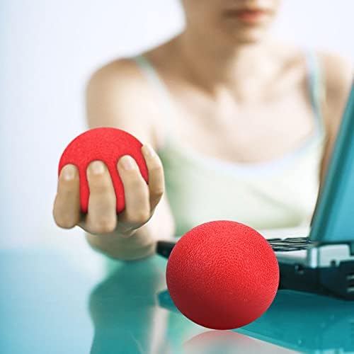 Qiilu 1 х топка за улавяне на силикон масажна топка за ръце, упражнения на пръста, стреса (червено 25)