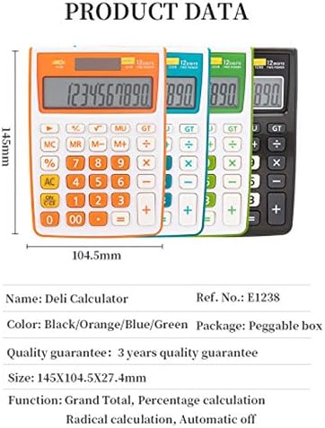 Калкулатор MJWDP Калкулатор за офис бюрото Цветни Сладки, Калкулатори Бизнес принадлежност Двойно Захранване Електронен програмист (Цвят: D)