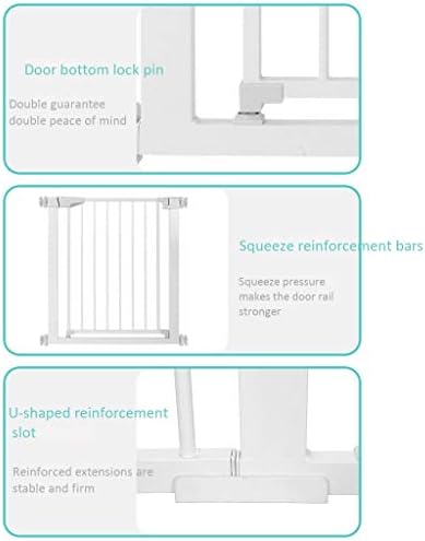 Легла за домашни любимци Maryaz, Защитни врата, Прижимное планина за Врати огради, Подходящо за домашни любимци, Ескалатори, Подпорка, Лесен монтаж, Без пробиване, Адаптивни размер, Вътрешна врата за сигурност / Височина