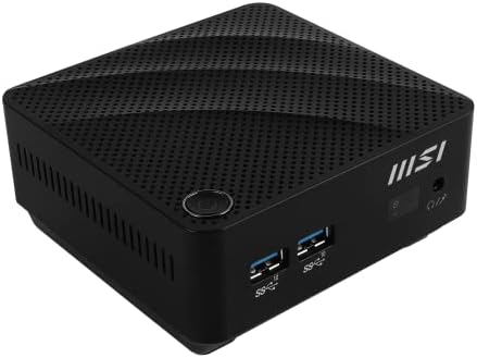 Мини КОМПЮТЪР MSI Cubi N: Intel Celeron N4500, 4 GB DDR4 (1x4 дървен материал GB) 2666 Mhz, 128 GB SSD, WiFi 6, BT 5.2, энергоэффективный, черен, Windows 11 Pro: JSL-070US