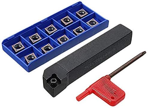 JF-XUAN Sclcr1616H09 държачът Расточная Планк с 10 бр. Твердосплавными плочи Ccmt09T304 Vp15Tf Ccmt32.51 Ccmt32.51 и Гаечен ключ, Съвместими с стругови инструменти, Гаечни ключове