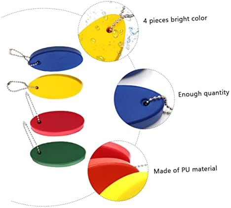 Veemoon 4 бр. Ключодържател, Флоат За Лодки, Ключодържател, с Морска Лодка, Държач за Ключове, Плувки За Басейн, Подаръци За Гмуркане, Подаръци за Упражнения, Празни Ключодържатели, Спортна Верижка за ключове, Плаващ