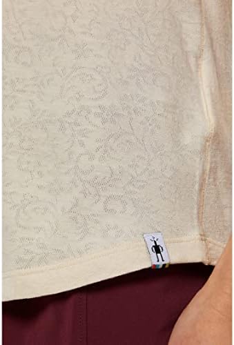 Дамски Лейси Риза от мериносова вълна Smartwool — Тениска с V-образно деколте и Къс ръкав