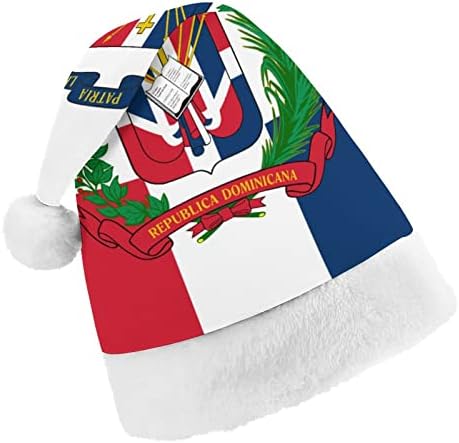 Коледна Шапка с Флага на Доминиканската Република, Персонални Шапка на Дядо Коледа, Забавни Коледни Декорации