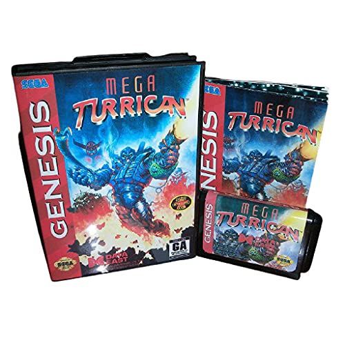 Калъф Aditi Mega Turrican за САЩ с кутия и ръководството За игралната конзола Sega Megadrive Genesis 16 бита MD Card (Японски калъф)