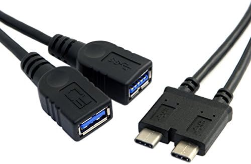 Cablecc Dual USB Кабел 3.1 Type-C-3.0 A конектор OTG за пренос на данни за Mac Pro