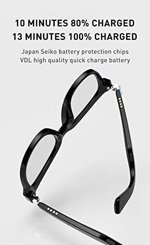 Очила за Бързо зареждане на безжична Bluetooth Smart титан гъвкав шарнир Сила Отворено ухо Аудио Костна проводимост Аудио очила