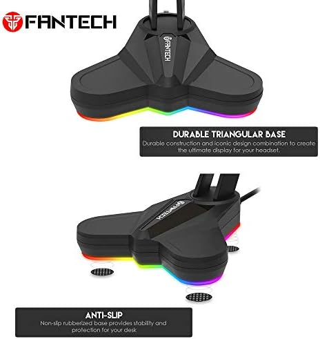 Поставка за слушалки FANTECH AC3001S Tower RGB, Държач за слушалките за геймъри, Аксесоари за игри за PC, Черен