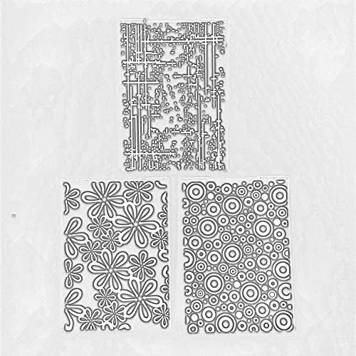 PUPUZAO 3-Pack Пластмасова папка за релеф размер A6 (4-1/ 8 x 5-13 /16) Хартиени Изделия Пластмасови Текстурирани-важните си препечатки за производство на пощенски картички, Scrapbooking