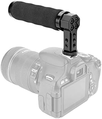 Съвместима с обувки за огледално-рефлексни фотоапарати SZRIG горна дръжка с неплъзгащи порести дръжка с дупки 1/4-20