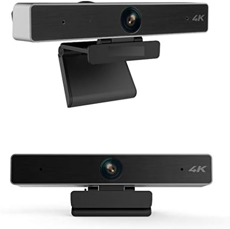 Компютърна уеб камера Ultra HD Pro 4K със стереомикрофоном за онлайн излъчване занимания, Мащабируема срещи / Skype / Facetime / Teams / на живо, настолен компютър PC, Mac, 5-кратно цифрово увеличение