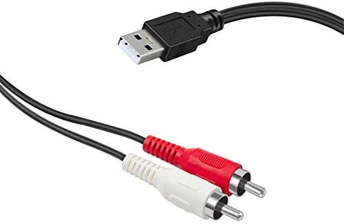 Duttek Кабел RCA, USB, Кабел USB-RCA, USB 2.0 2 конектори RCA Видео AV A/V Конвертор, Сплитер карта за улавяне на звука, Кабел-адаптер за телевизор/Mac /PC (5 фута / 1.5 м)