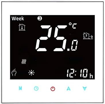 Термостат за кондициониране на въздуха Фанкойл Дигитален Регулатор на температурата на Климатика 110 В На 220 В Sasha Smart Life Алекса Google Home (Цвят: бял, размер: 4 тръби)