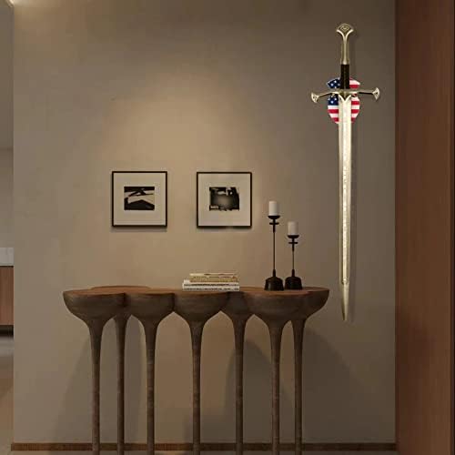 Държач за нож WANLIAN, Държач за брадва, Монтиране на стена за Меча, Акрилни монтиране на стена за вертикално показване и декорации Меч и Брадва (стил на фигурата, 1 опаковка)