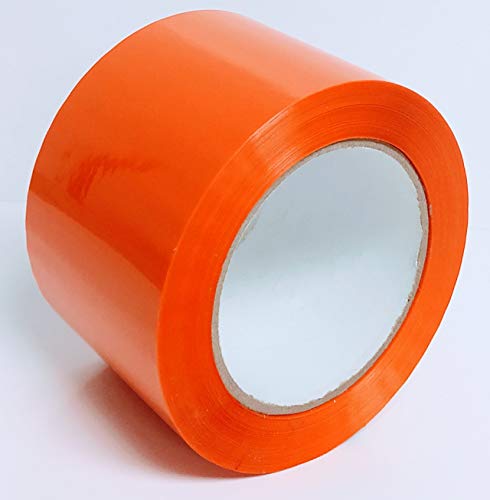 Оранжева опаковъчна лента, Движеща се лента 3 инча х 110 ярда, с дебелина 2,0 на хиляда, сверхпрочная за транспортиране и съхранение (1 ролка)