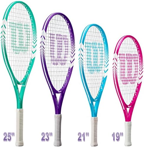 Тенис ракета Wilson Serena Junior в комплект с накладки и розови тенис топки (идеален стартов комплект, подходящ за деца 3-10 години)