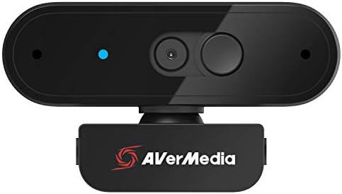 Уеб камера AVerMedia PW310P - HD-камера с разделителна способност от 1080p, 30 кадъра в секунда с автофокус и двойна стереомикрофонами, да работят от дома си дистанционно обучение - Отговаря на стандарта на NDAA
