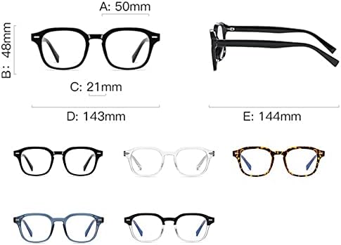 RESVIO Мъжки квадратни Очила За четене Ретро TR90 Прозрачни Четци ръчно изработени Прозрачни