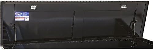 Нископрофилен, кутия за инструменти Northern Tool за товарни автомобили-на пресичане с подвижна тава - Алуминий, черен гланц, Капаче за повдигащи дръжки, 69 x 20 x 13 см, номер на модела 36212722