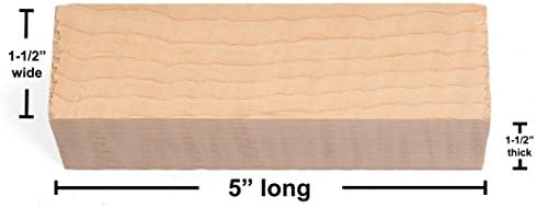 Тексас производителите на ножове Доставят блок на дръжката на ножа от канадския по клен (всеки детайл е уникален) 5 x 1-1 / 2 x 1-1 / 2