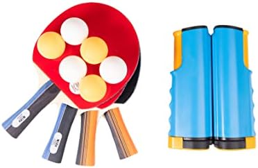 Преносим комплект за тенис на маса Game Point – Игрален комплект за тенис на закрито и на открито с плъзгаща се решетка, 4 остриета, 6 топки и калъф за носене