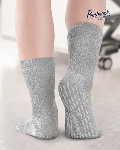 Пухкави чорапи Pembrook с дръжки за жени и мъже - 6 Двойки Нескользящих чорапи / Нескользящие пухкави чорапи