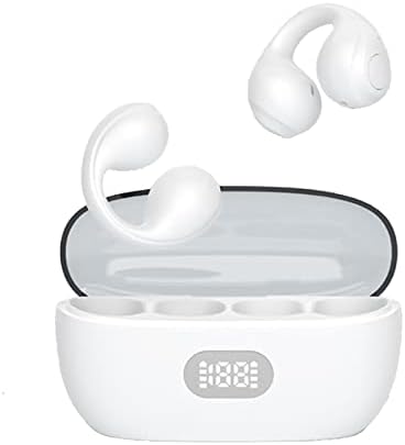 Mudtun Безжични Слушалки със скоба за ухото с костна проводимост, Отворени Слушалки Bluetooth за Windows, Android, iPhone, Спортни Безжични Слушалки със скоба, Водоустойчиви на Външни Слушалки за Бягане, тренировка