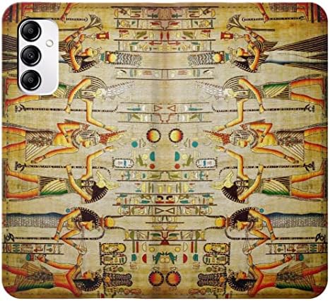RW0272 Египетски стенен художествен калъф от изкуствена кожа с панти капак за Samsung Galaxy A14 5G