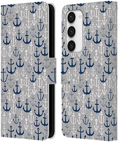 Дизайн на своята практика за главата С официален лиценз Andrea Lauren Design Китове Морски Животни Кожен Калъф-Книжка-джобен формат и е Съвместим с Samsung Galaxy S23 5G