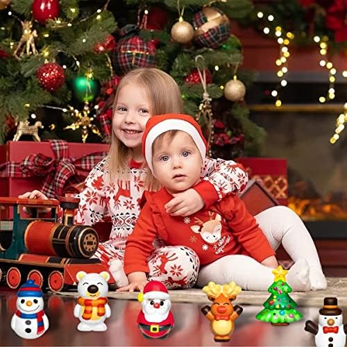 Poptrend 6 Опаковки Меки Коледни Играчки за Деца, Момичета, Момчета, Коледни Играчки, Бавно Издигащи Меки Подаръци за Коледното Парти