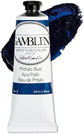 Маслени бои Gamblin phthalo Blue Artist's 37 мл, 1,25 течни унции (1 опаковка)