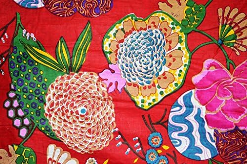 V Vedant Designs Индийски памучен плат с флорални и плодови принтом, шивашки, Курти, плат за дивана, 10 ярда