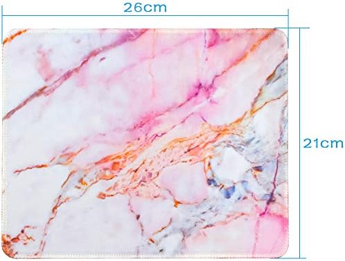 Marphe Подложка За Мишка Розов Син Purple Marble Подложка За Мишка С Простроченным Ръба на Нескользящий Гума Геймърска Подложка За Мишка Правоъгълни Подложки за Мишки за Компютри, Лаптоп