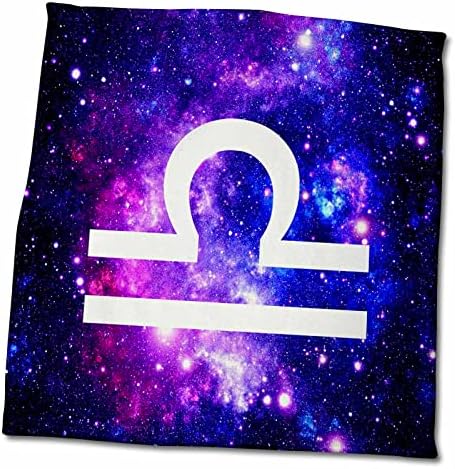 Триизмерен зодия Везни на purple фона на космоса - символ на зодиакалния хороскоп - Кърпи (twl-202163-3)