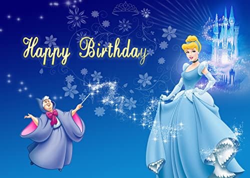 На фона на принцеса Пепеляшка Синя Рокля Руса Принцеса Фон за рождения Ден на Сребърен Замъка на Пепеляшка Фон за душата на детето Фентъзи-Приказен Замък Вечерни Украса (5x3 фута)