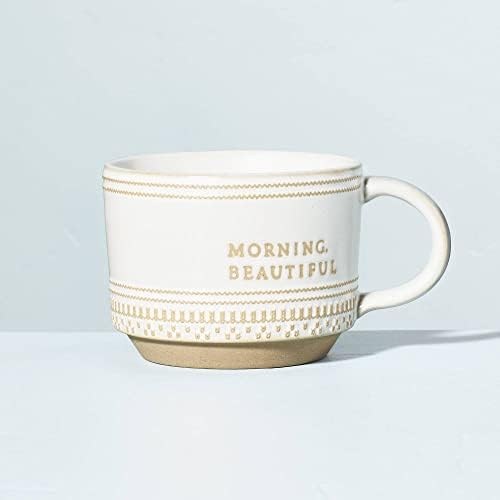 Керамични чаши Hearth & Hand с магнолией 15 грама сутрешното си красив и Утринна красавица с декоративни орнаменти (набор от Сутрин красив и Утринна красавица)