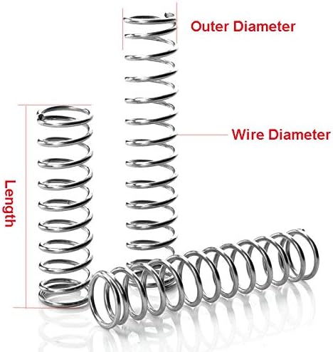 ZHENGGUIFANG Solid 10 БР. Y-образен пружина 304 неръждаема стомана, прижимная пружина тел с Диаметър 0,7 мм, външен диаметър 6 мм, Дължина от 10 до 50 мм (Размер: 0,7x6x50 мм)