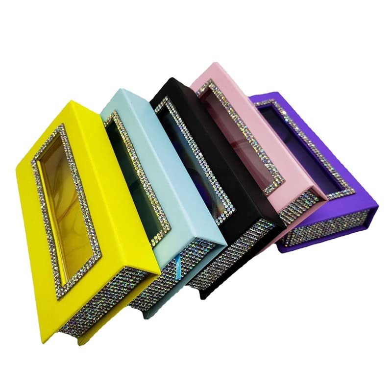 Опаковка за мигли на Едро 3d 25 мм Розови мигли Калъф Блестящи Диаманти за Мигли Опаковка Кутия за мигли (Цвят: Color2, Размер: 5 кутия с чекмедже)