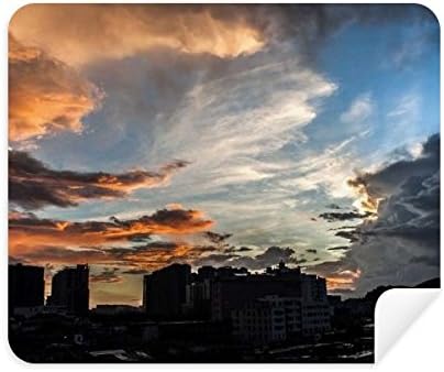 Градските Здрач Облак Оранжево Небето Плат За Почистване на Екрана за Пречистване на 2 елемента Замшевой Тъкан